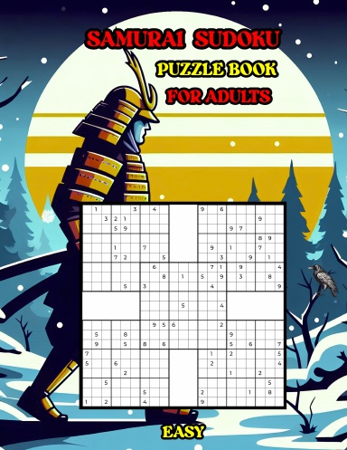 Samurai Sudoku Puzzle Book for Adults Easy