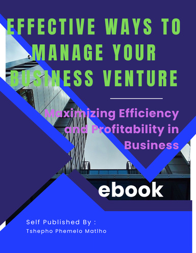 EFFECTIVE WAYS TO MANAGE YOUR BUSINESS VENTURE