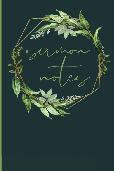 Sermon Notebook-Green Florals