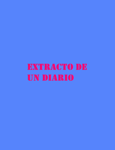 Extracto de un Diario