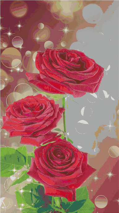 Red Flowers/ Cross Stitch patterns PDF