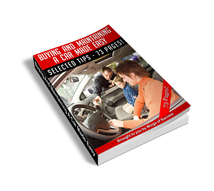 this eBook is Buying and Maintaining a Car Made Easy, brought to you by Wings of Success.