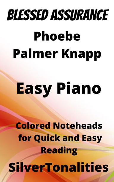 Blessed Assurance Easy Piano Sheet Music with Colored Notation