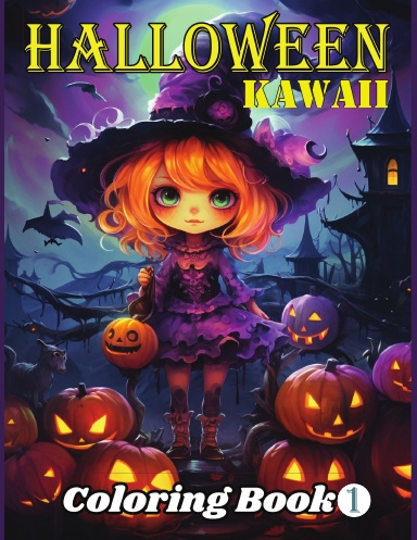 Kawaii Halloween Coloring Book