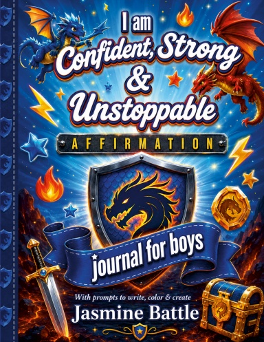 I am Confident, Strong, & Unstoppable Affirmation journal for boys
