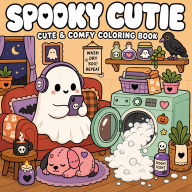 Spooky Cutie Coloring Book