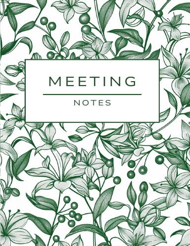 Meeting Notes Journal for School Administrators
