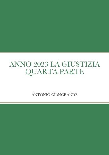 ANNO 2023 LA GIUSTIZIA QUARTA PARTE