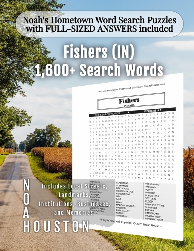 Noah’s Hometown Word Search Puzzles with FULL-SIZED ANSWERS included Fishers (IN)