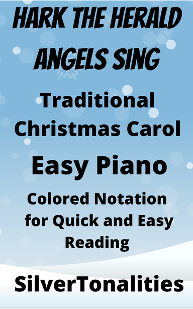 Hark the Herald Angels Sing Easiest Piano Sheet Music with Colored Notation