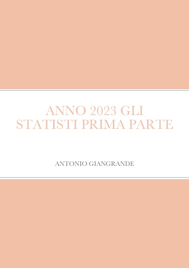 ANNO 2023 GLI STATISTI PRIMA PARTE