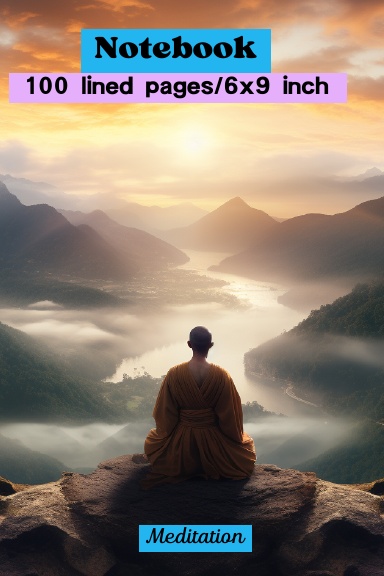 Meditation at dawn for adults/100 lined pages/6×9 inch