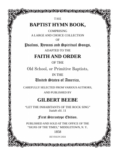 The Baptist Hymn Book