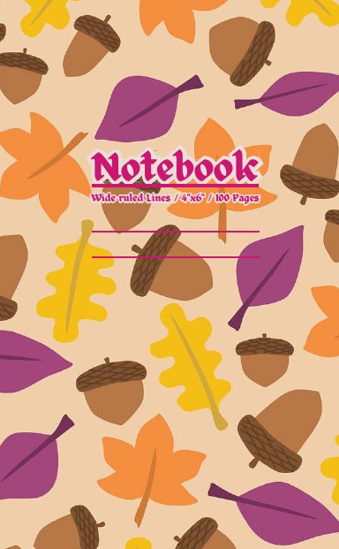 Travel & Adventure Small Pocket Notebook / Wide ruled lines / 4" x 6" / 100 Pages