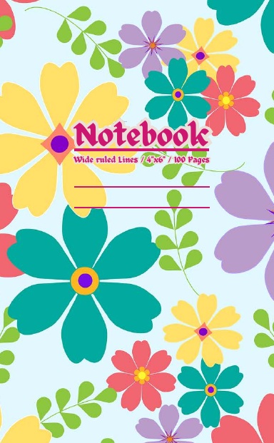 Travel & Adventure Small Pocket Notebook / Wide ruled lines / 4" x 6" / 100 Pages