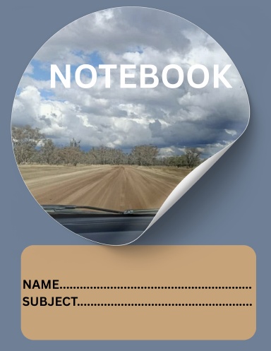 Notebook: A4 Ruled Lines, Large - Cloud themed