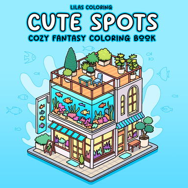 Cute Spots Cozy Fantasy Coloring Book