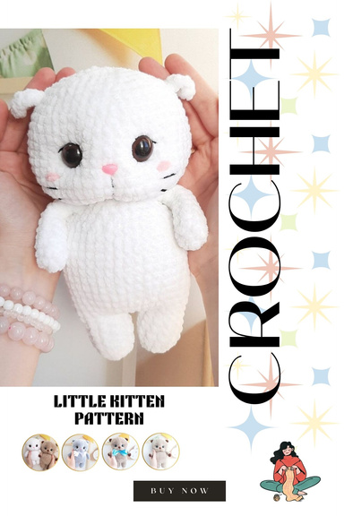 Crochet Pattern: Little Kitten – No-Sew Amigurumi Tutorial