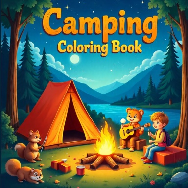 Camping Coloring Book