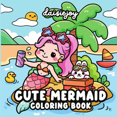 Cute Mermaid Coloring Book