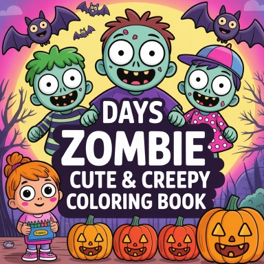 DAYS ZOMBIE CUTE & CREEPY COLORING BOOK