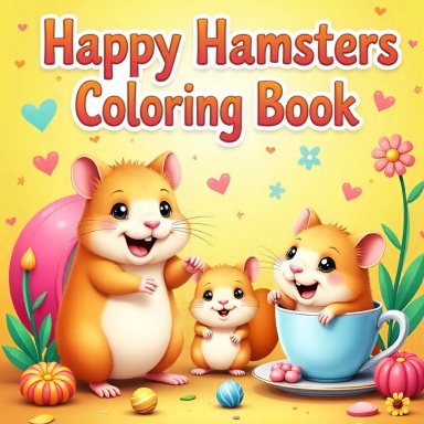 Happy Hamsters Coloring Book