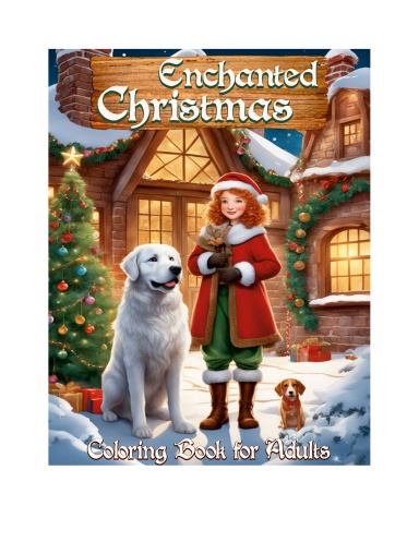 Enchanted Christmas Coloring Book for Adults: Giant Super Jumbo Features Over 80 Pages of Beautiful Christmas Designs for Stress Relief and Relaxation