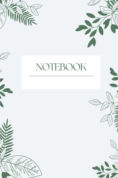 Green Floral Notebook