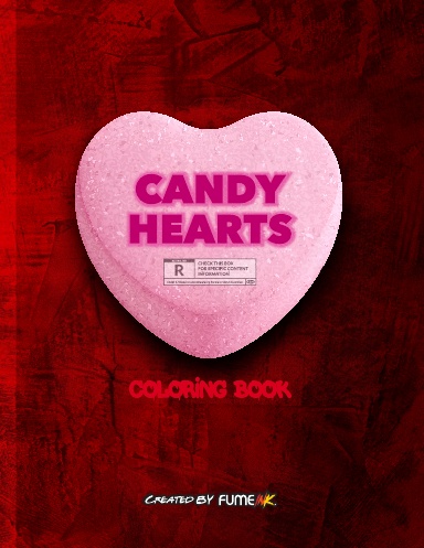 Candy Hearts Coloring Book