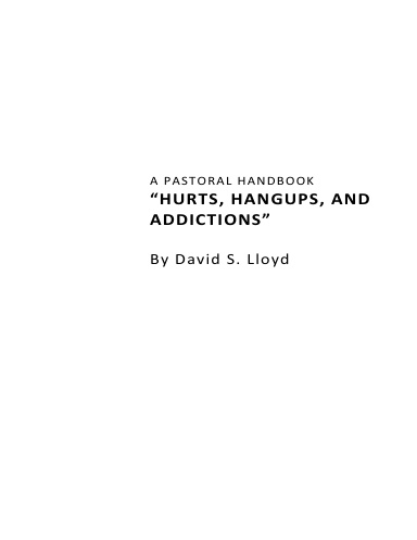 Pastoral Handbook - Addiction