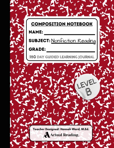 Level B Nonfiction Reading Guided Learning Journal