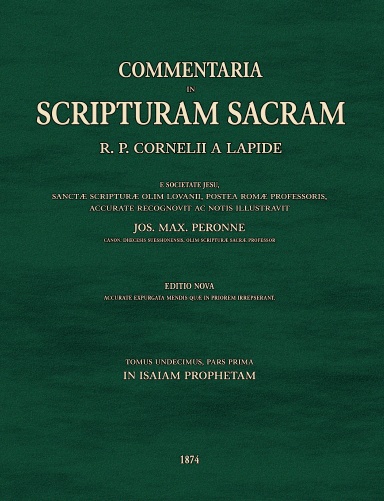 Commentaria in Scripturam Sacram T11A, in Isaiam prophetam