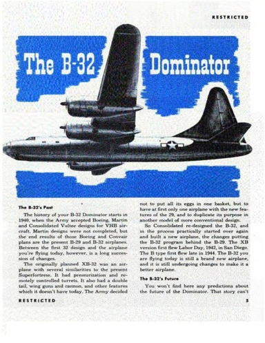 Airplane Commander Training Manual For The Dominator, B-32