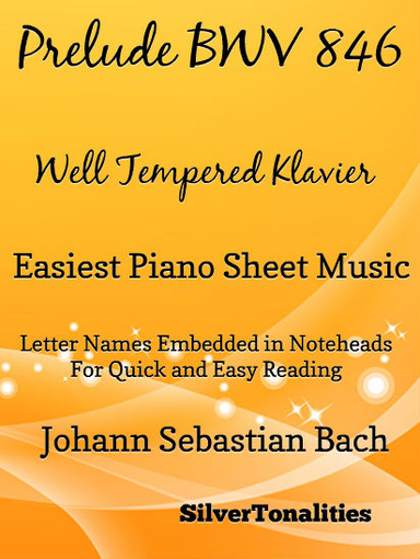 Prelude in C Major BWV 846 Easy Piano Sheet Music