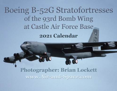 Boeing B-52G Stratofortresses of the 93rd Bomb Wing at Castle Air Force Base, 2021 calendar
