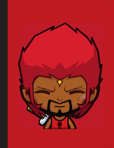 Afro Ninja Red Ninja 220-page Writing Tablet