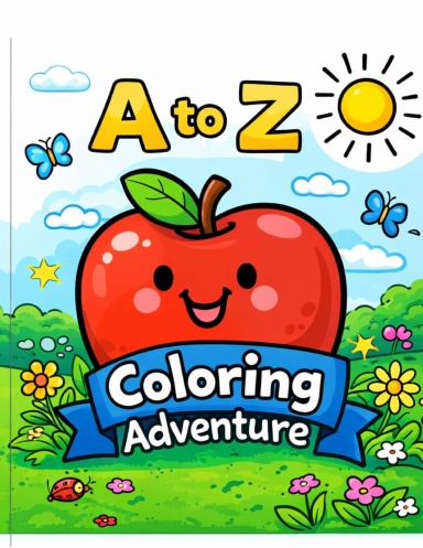 ABC coloring book with illustrations