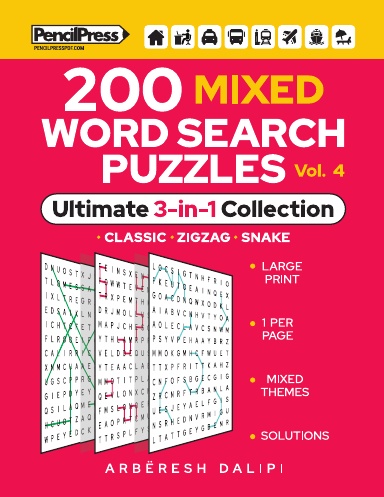 200 Mixed Word Search Puzzles Vol. 4