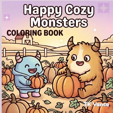Happy Cozy Monsters coloring book