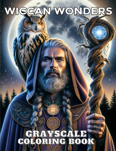 Wiccan Wonders Grayscale Coloring Book (Spiral)