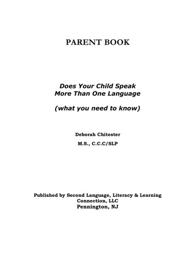 Does your child speak more than one language?