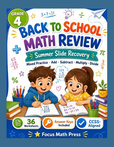 Back to School Math Review Grade 4