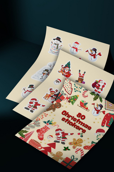 80 Christmas stickers