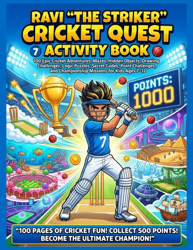 RAVI "THE STRIKER" CRICKET QUEST ACTIVITY BOOK