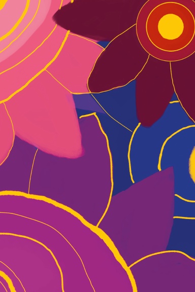 Neon Flower Notebook
