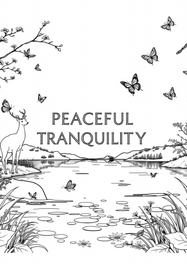 Peaceful Tranquility Coloring Book