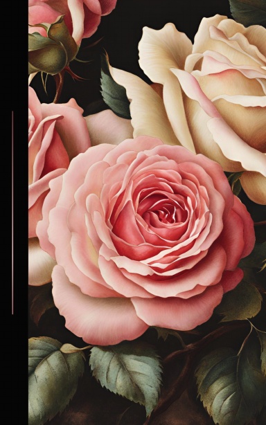 Vintage Rose Journal Notebook