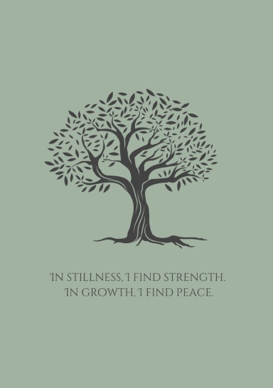 A5 Notebook / Journal – 200 Pages/ 100 Sheets - Lined with Date Field | Tree of Strength & Growth | Inspirational Journal for Writing & Reflection