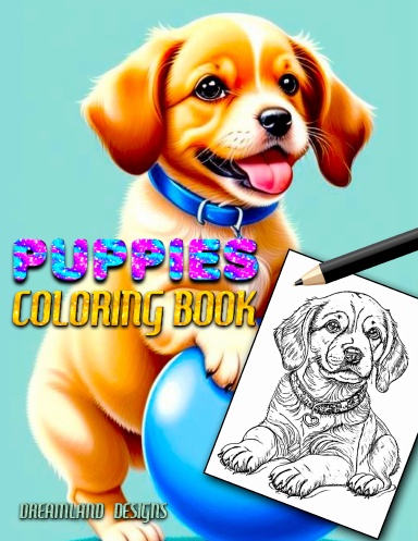 PUPPIES COLORING BOOK