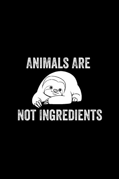 animals are not ingredients notebook